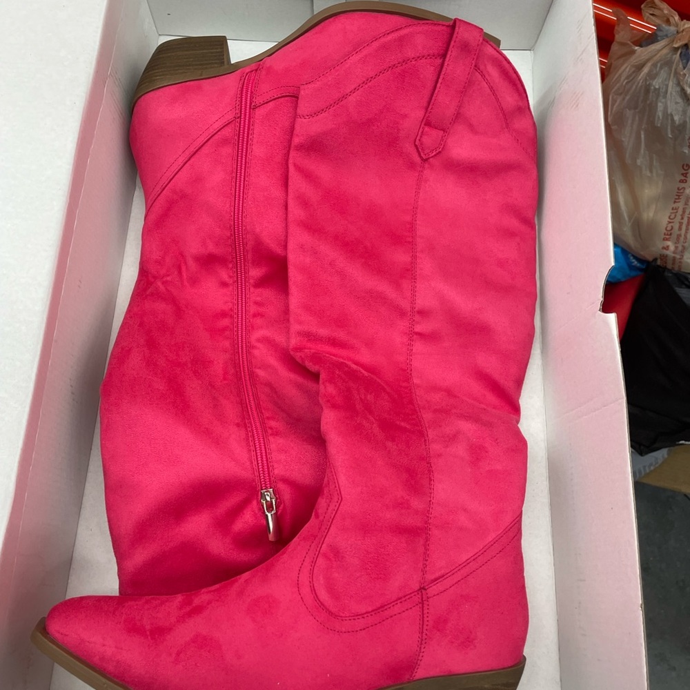 Lane Bryant Fuchsia Over-the-Knee Western Boot